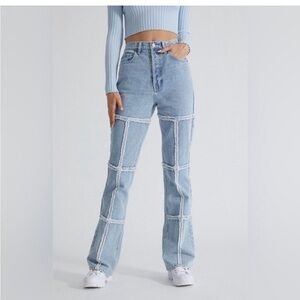 Pacsun high rise bootcut frayed piece jeans baggy high rise NEW WITH TAGS
